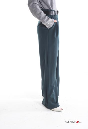 Pantalone wide leg con elastico con cintura con tasche - ph 3