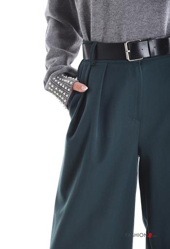 Pantalone wide leg con elastico con cintura con tasche - ph 4