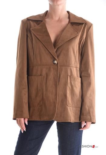 lange ärmel Jacke mit Knöpfen mit Taschen - ph 1