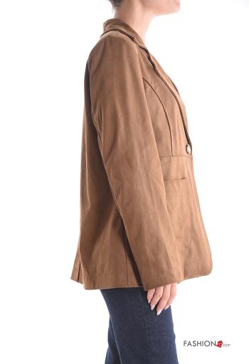 lange ärmel Jacke mit Knöpfen mit Taschen - ph 3