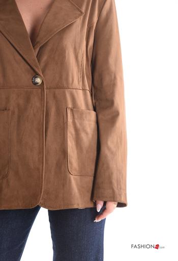 lange ärmel Jacke mit Knöpfen mit Taschen - ph 4