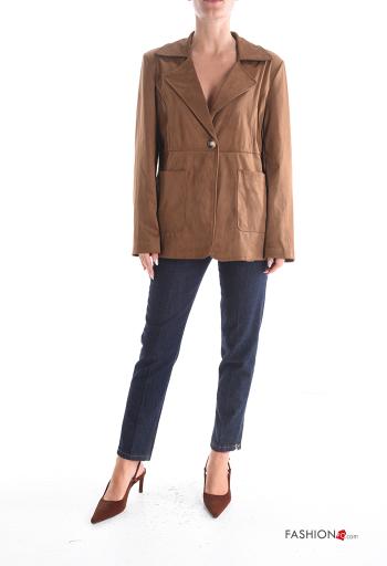 lange ärmel Jacke mit Knöpfen mit Taschen - ph 5