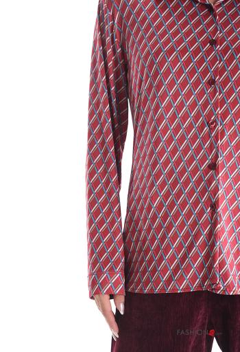 Camicia maniche lunghe con colletto Fantasia mista con bottoni - ph 4