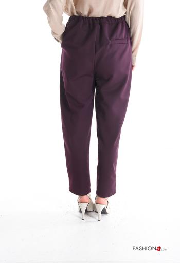 Pantalone con elastico con zip con bottoni con tasche - ph 2