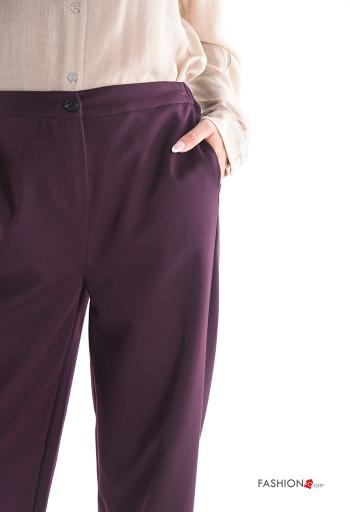 Pantalone con elastico con zip con bottoni con tasche - ph 4