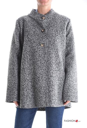 Cappotto maniche lunghe con bottoni senza fodera