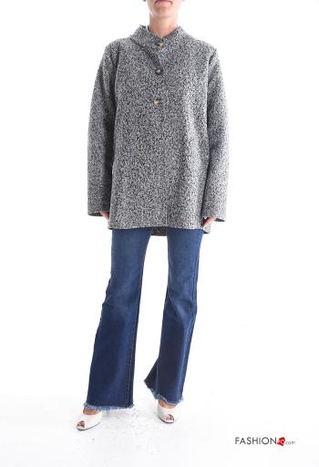 Cappotto maniche lunghe con bottoni senza fodera - ph 5