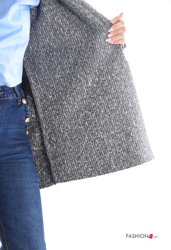 Cappotto maniche lunghe con bottoni senza fodera - ph 6