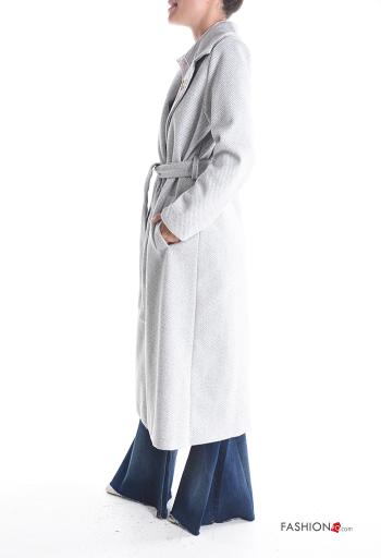 Cappotto con fodera con strass con bottoni con tasche - ph 3