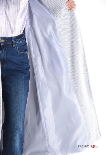 Cappotto con fodera con strass con bottoni con tasche - ph 5