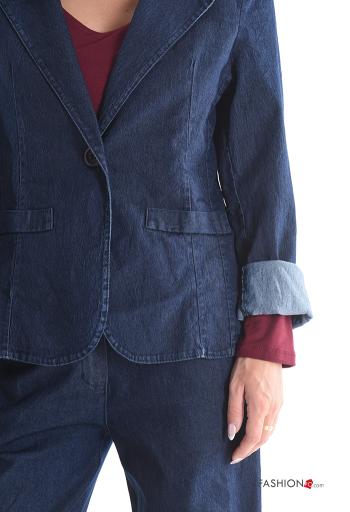 lange ärmel Jacke aus Baumwolle mit Knöpfen ohne Futter - ph 4