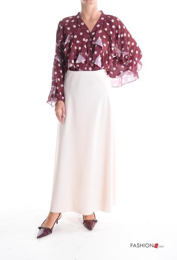 Polka-dot long sleeve Shirt with flounces with buttons - ph 5