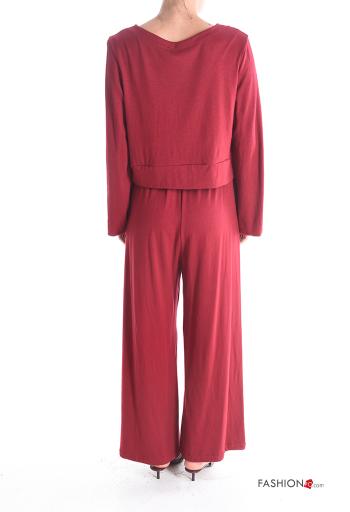 Coordinato wide leg maniche lunghe girocollo con elastico - ph 2