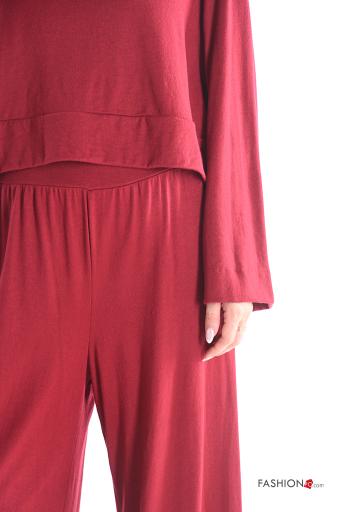 Coordinato wide leg maniche lunghe girocollo con elastico - ph 4