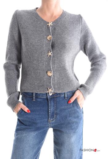 Chaqueta de punto de Mezcla de Lana