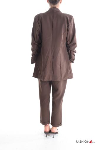 Ensemble coordonné manches longues avec poches avec ceinture en tissu - ph 2