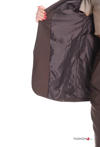 Ensemble coordonné manches longues avec poches avec ceinture en tissu - ph 5