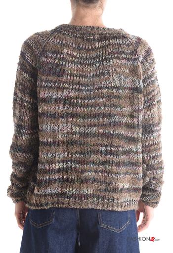 Cardigan in Misto Lana maniche lunghe girocollo con bottoni - ph 2