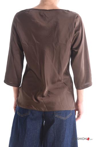 Satin lange ärmel Bluse - ph 2