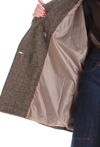 Cappotto doppio petto con fodera con bottoni con tasche - ph 6