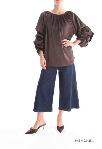 Blusa raso con balze con elastico - ph 5