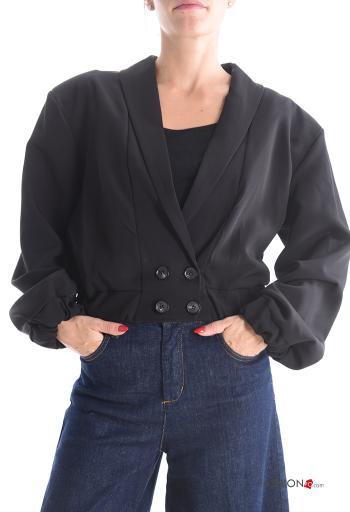 Giacca corto doppio petto maniche lunghe con bottoni - ph 1