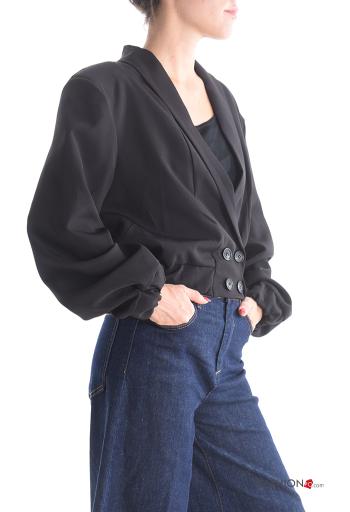 Giacca corto doppio petto maniche lunghe con bottoni - ph 3