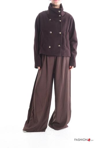 Cappotto maniche lunghe a collo alto con bottoni - ph 5