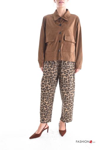 Cappotto maniche lunghe con colletto con bottoni con tasche - ph 5