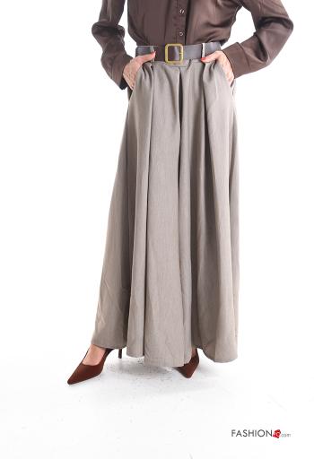 Pantalone wide leg con elastico con cintura con tasche - ph 1