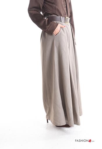 Pantalone wide leg con elastico con cintura con tasche - ph 3