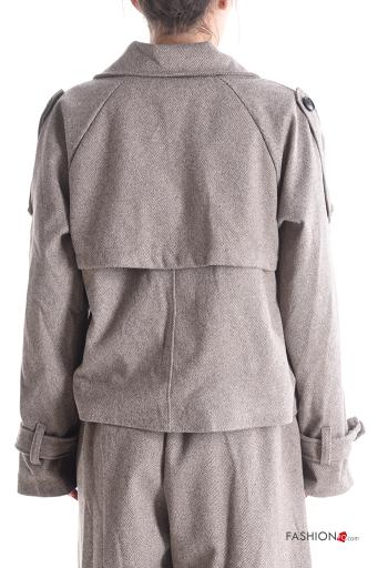 Giacca maniche lunghe con bottoni con fodera - ph 2