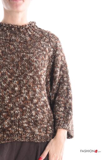 long sleeve crew neck Wool Mix Sweater - ph 4