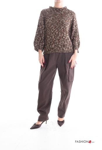 long sleeve crew neck Wool Mix Sweater - ph 5