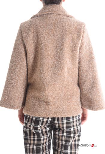 Cappotto maniche lunghe senza fodera con bottoni con tasche - ph 2