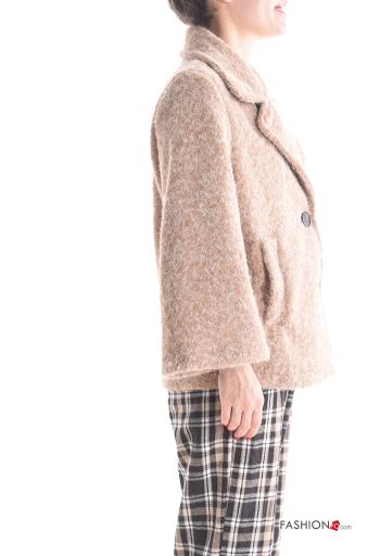 Cappotto maniche lunghe senza fodera con bottoni con tasche - ph 3