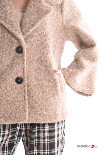 Cappotto maniche lunghe senza fodera con bottoni con tasche - ph 4