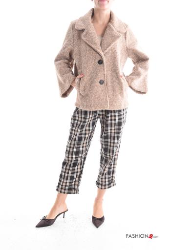 Cappotto maniche lunghe senza fodera con bottoni con tasche - ph 5