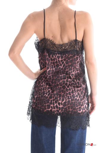 Top senza maniche pizzo raso Fantasia animalier - ph 2