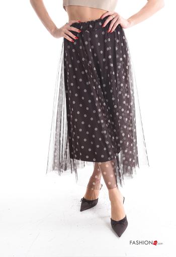 Polka-dot tulle Skirt with lining with elastic - ph 1