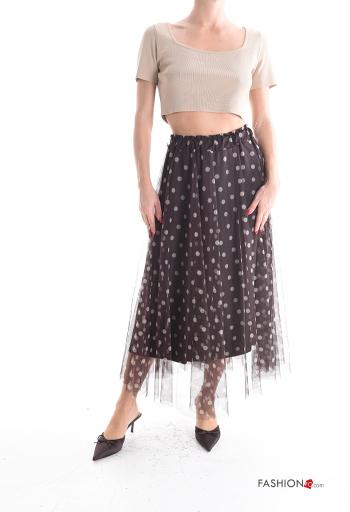 Polka-dot tulle Skirt with lining with elastic - ph 5