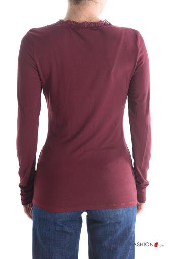 Maglietta a manica lunga pizzo girocollo - ph 2