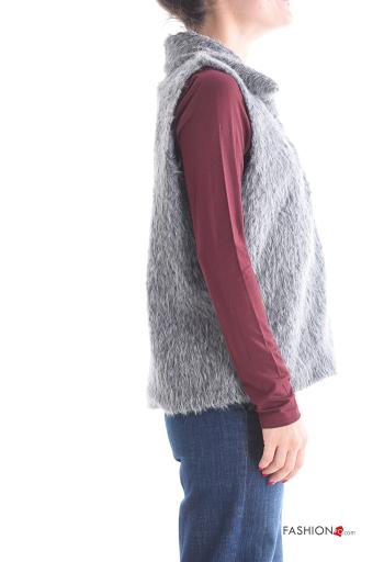 Smanicato con colletto con zip con fodera - ph 3