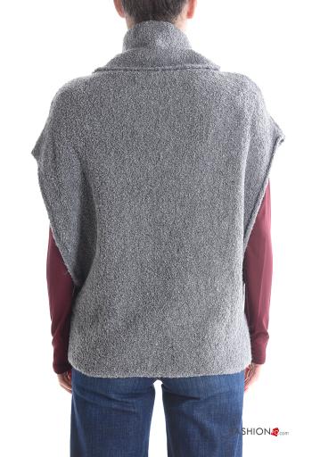 short sleeve Wool Mix Sweater Rollneck - ph 2