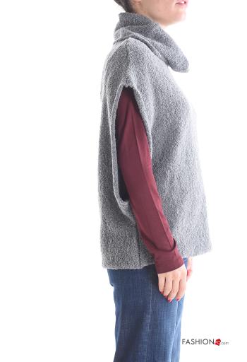 short sleeve Wool Mix Sweater Rollneck - ph 3