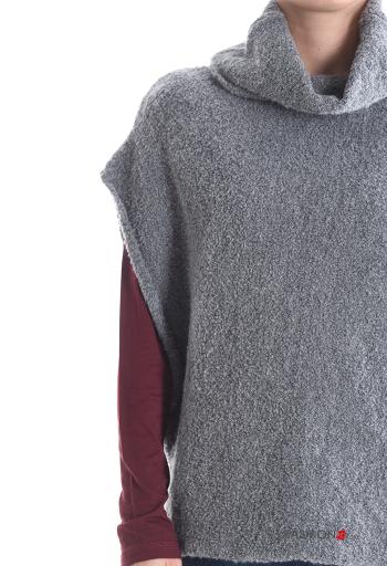 short sleeve Wool Mix Sweater Rollneck - ph 4