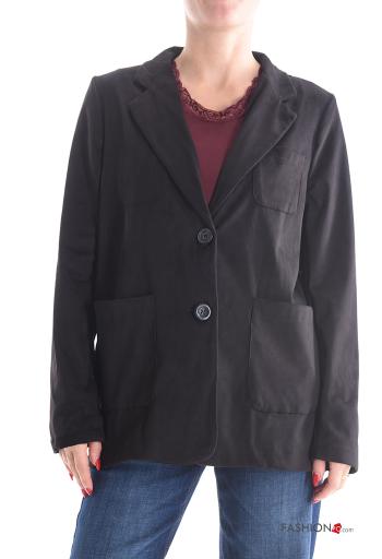 Giacca maniche lunghe senza fodera con bottoni con tasche - ph 1