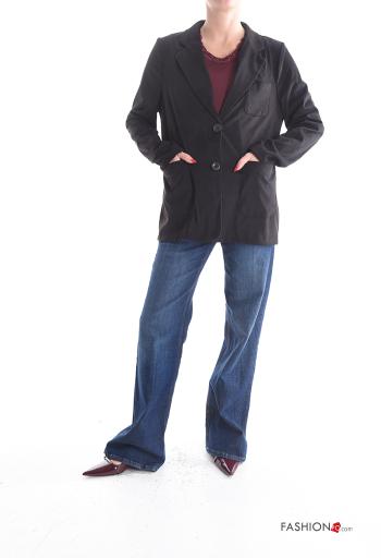 Giacca maniche lunghe senza fodera con bottoni con tasche - ph 5