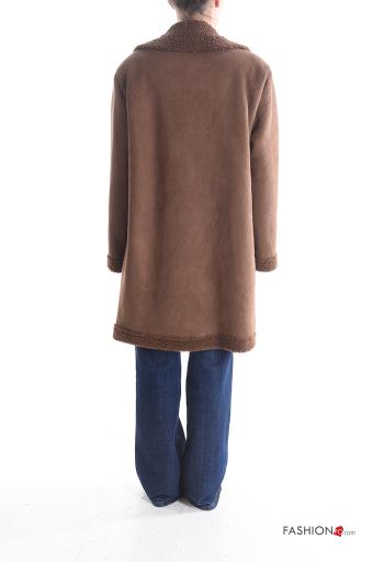 knee-length Coat with buttons with pockets - ph 2