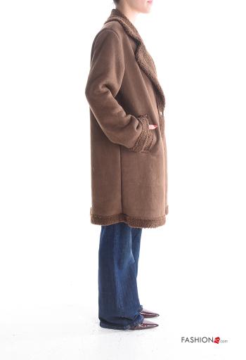 knee-length Coat with buttons with pockets - ph 3